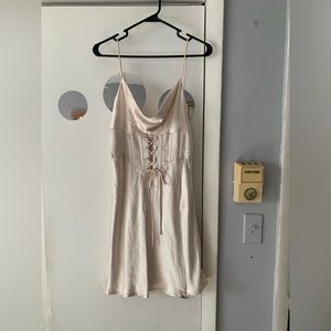 Urban outfitters kiss the sky cowl neck corset dress